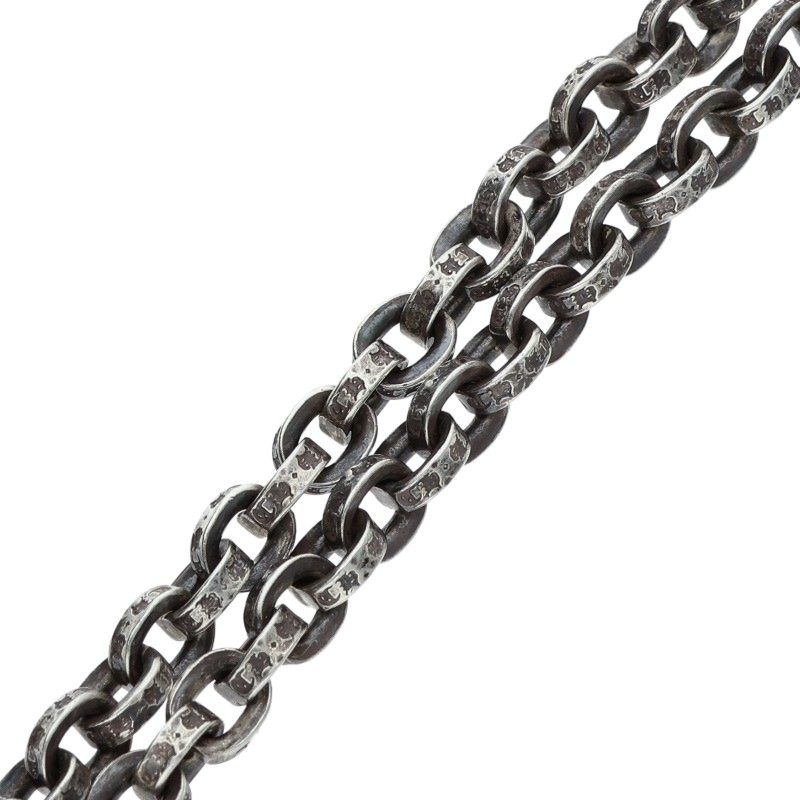 Chrome Hearts Paper Chain Silver Necklace Size 18INCH
