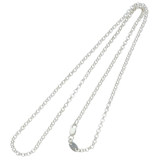 Chrome Hearts 925 Silver Roll Chain Necklace Size 18INCH