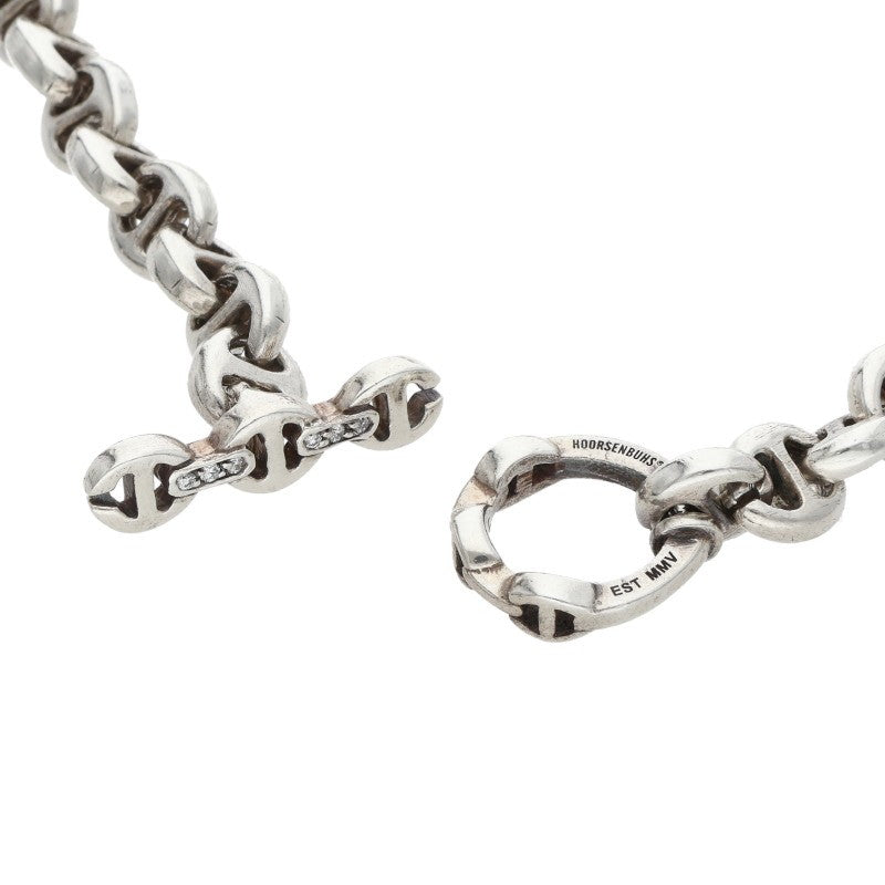 HOORSENBUHS 925 Silver 6P Open-Link Necklace Size 30INCH