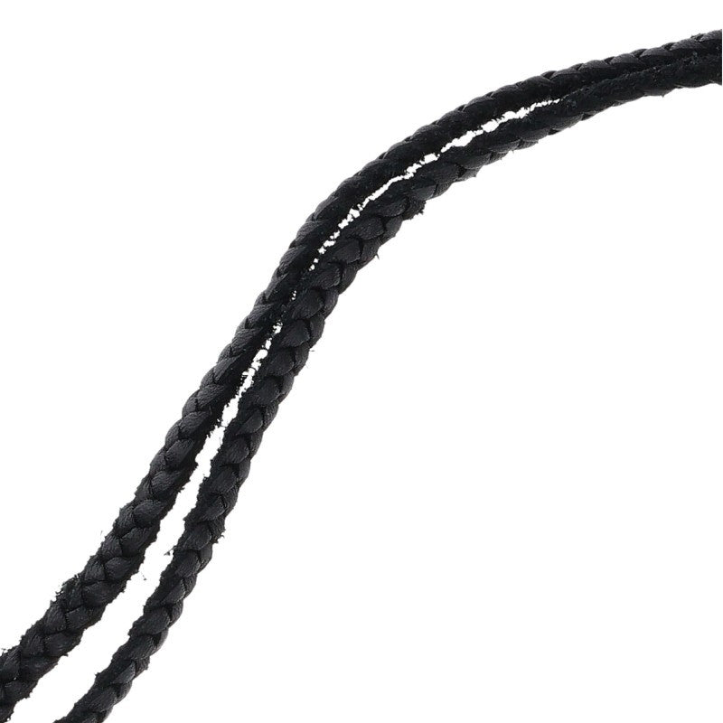 Chrome Hearts Scroll Leather Silver Necklace Size ONE SIZE
