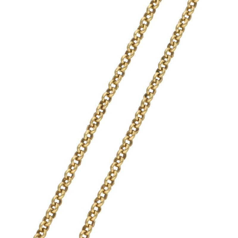 Chrome Hearts 22K R18 Roll Chain Gold Necklace Size 18INCH