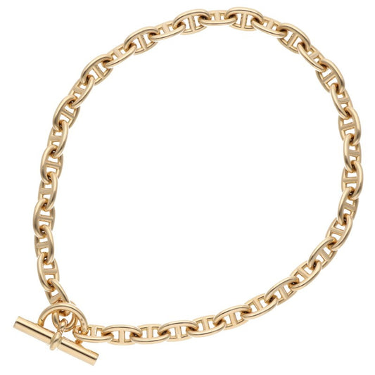HERMES 18K Yellow Gold Chaine Choker Necklace Size MM