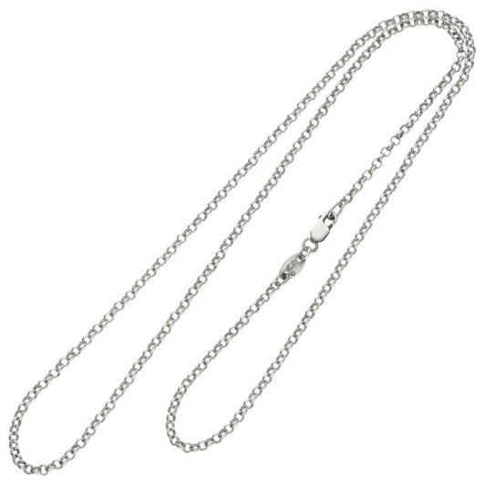 Chrome Hearts Roll Chain Silver Necklace Size 20INCH