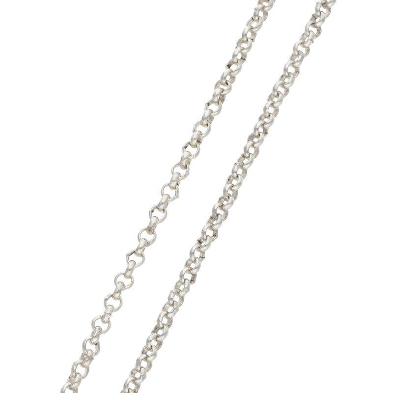 Chrome Hearts 925 Silver Roll Chain Necklace Size 18INCH