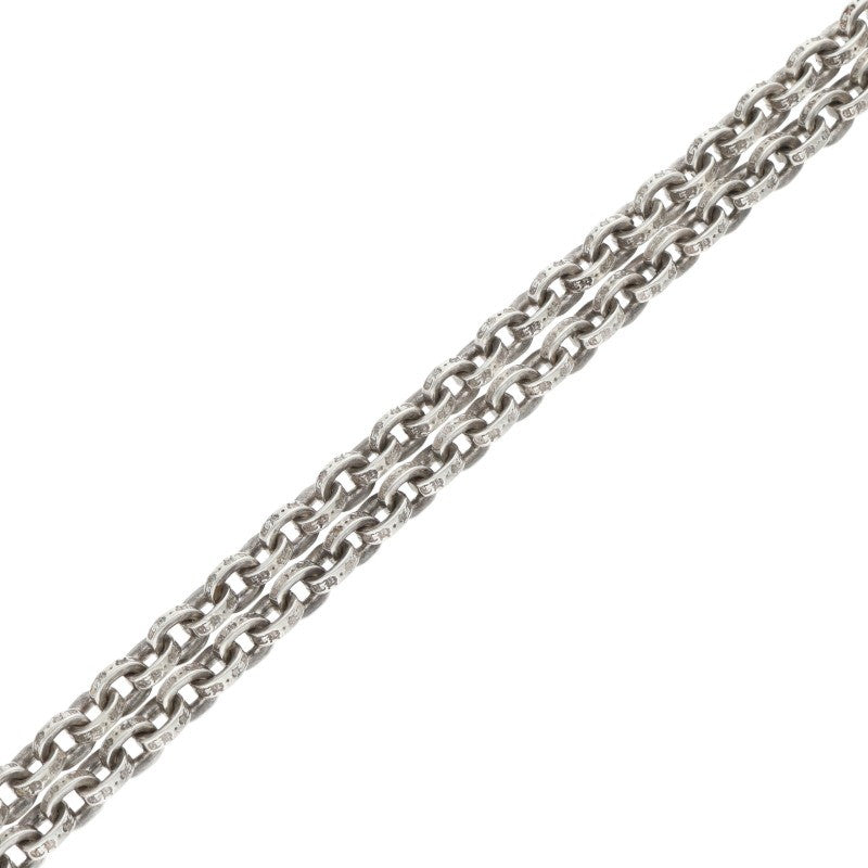 Chrome Hearts Paper Chain 925 Silver Necklace Size 24INCH