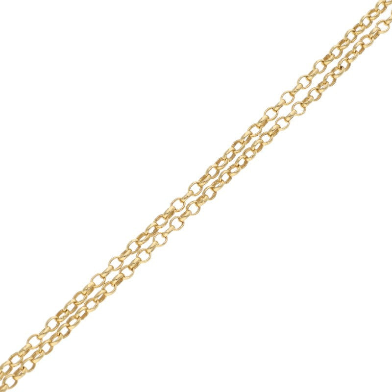 Chrome Hearts 22K Roll Chain Gold Necklace Size 20INCH