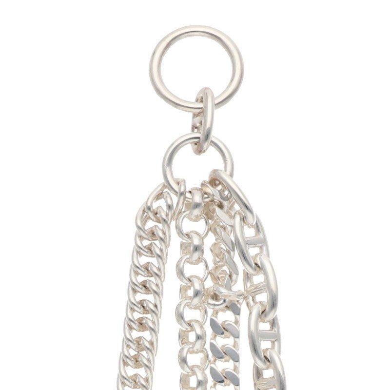 HERMES Etcetera 4-Strand Silver Necklace Size LG