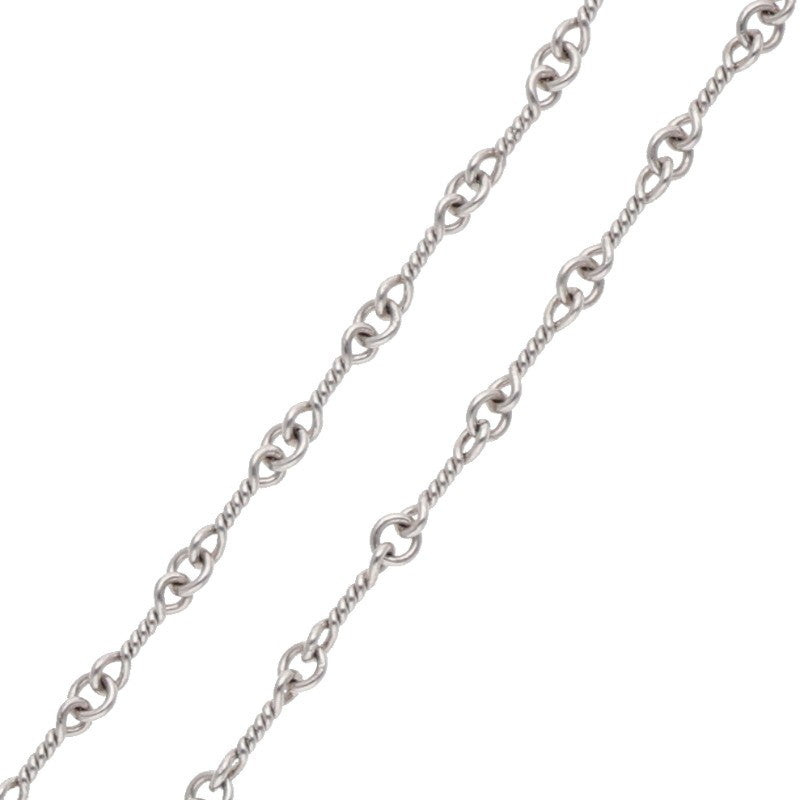 Chrome Hearts 18K WG Twist Chain Necklace Size 24