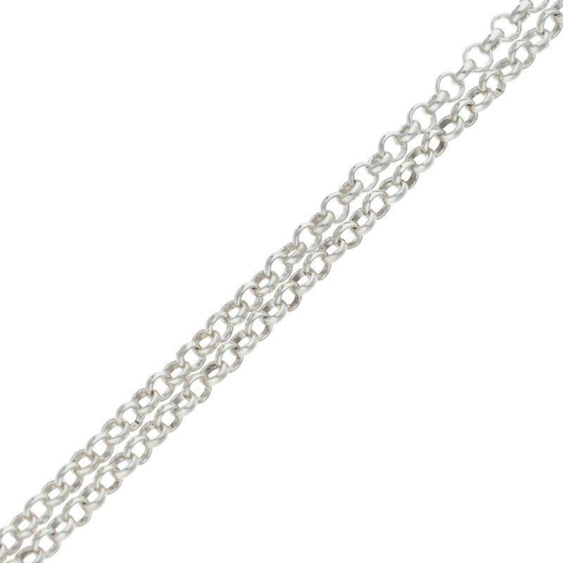 Chrome Hearts 925 Silver Roll Chain Necklace Size 18INCH