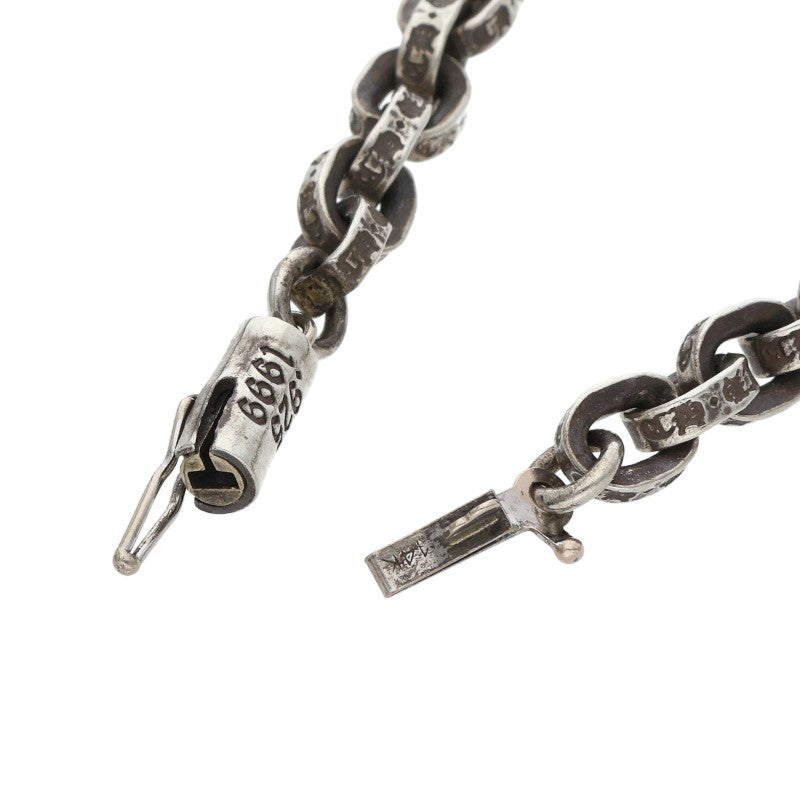 Chrome Hearts 925 Silver Paper Chain Necklace Size 20INCH