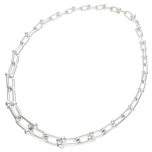 TIFFANY&Co. HardWear Graduated Silver Necklace Size 18INCH