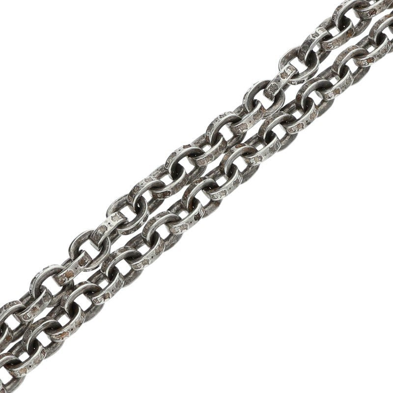 Chrome Hearts Paper Chain Silver Necklace Size 20INCH