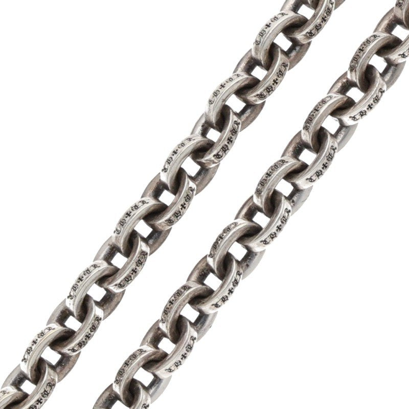 Chrome Hearts Large Paper Chain Silver Necklace Size 30INCH