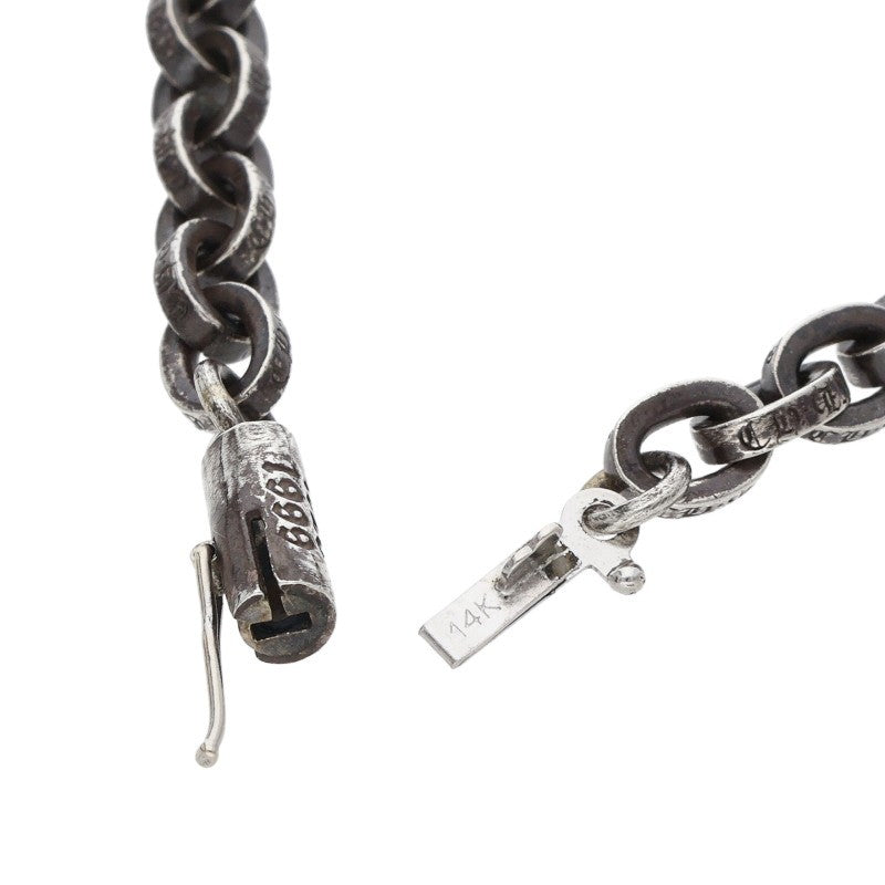 Chrome Hearts Paper Chain Silver Necklace Size 24INCH