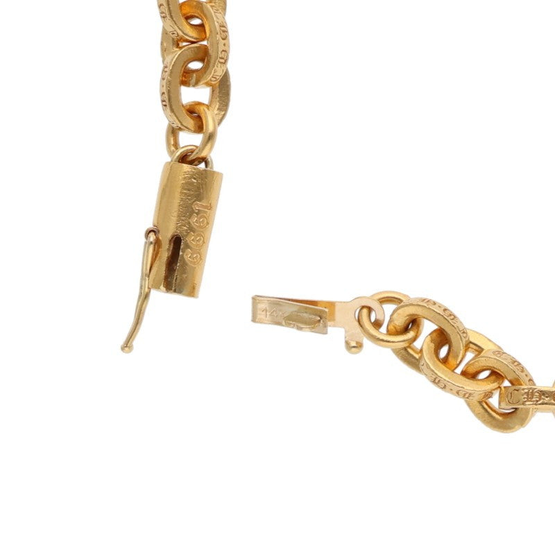Chrome Hearts 22K Paper Chain Gold Necklace Size 24