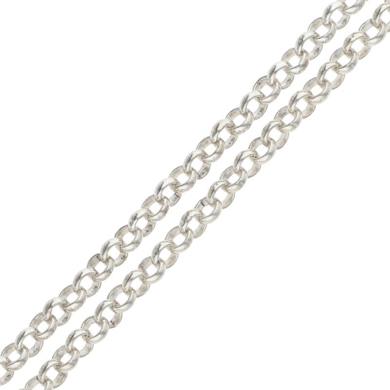 Chrome Hearts Roll Chain Silver Necklace Size 18INCH
