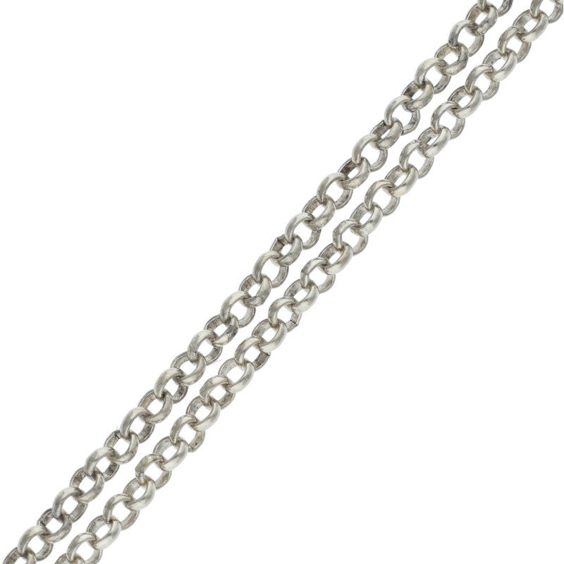 Chrome Hearts 925 Silver Mask Chain Necklace Size 30INCH