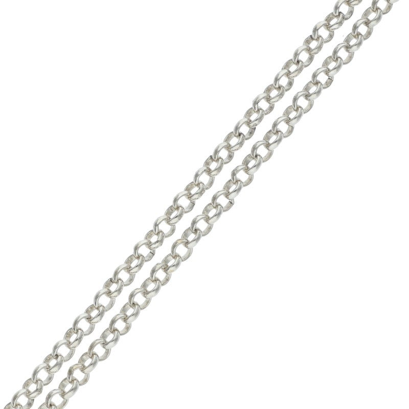 Chrome Hearts 925 Silver Roll Chain Necklace Size 32INCH