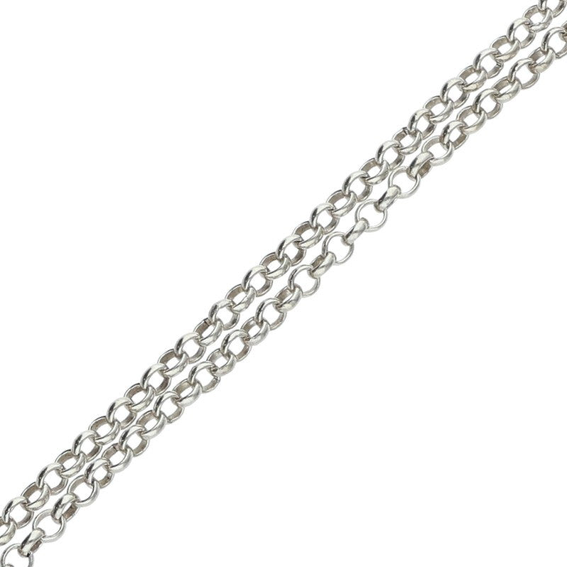 Chrome Hearts 925 Silver Roll Chain Necklace Size 20INCH