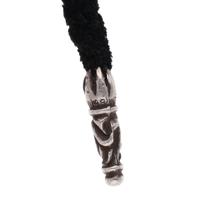 Chrome Hearts Scroll Leather Silver Necklace Size ONE Multi