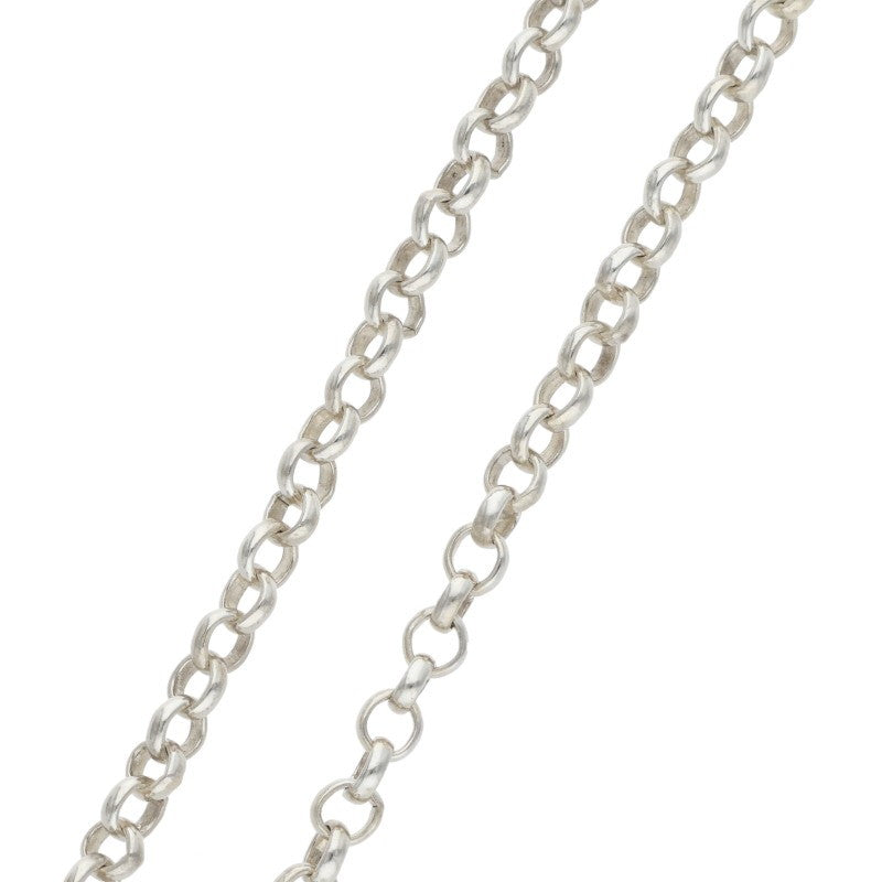 Chrome Hearts 925 Roll Chain Silver Necklace Size 24INCH