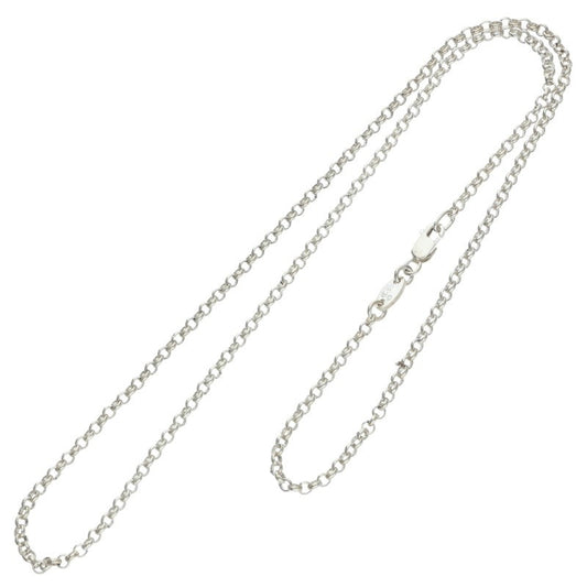 Chrome Hearts 925 Silver Roll Chain Necklace Size 18INCH