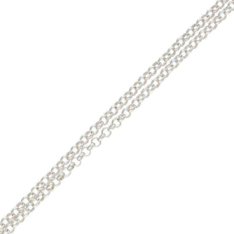 Chrome Hearts Roll Chain Silver Necklace Size 24INCH