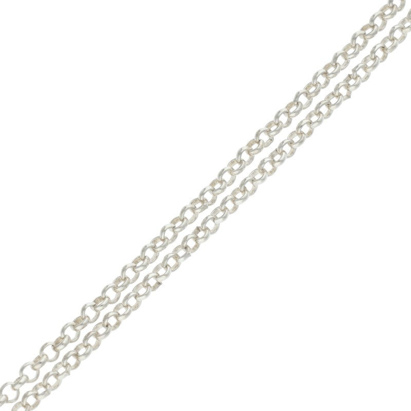 Chrome Hearts Roll Chain Silver Necklace Size 20INCH