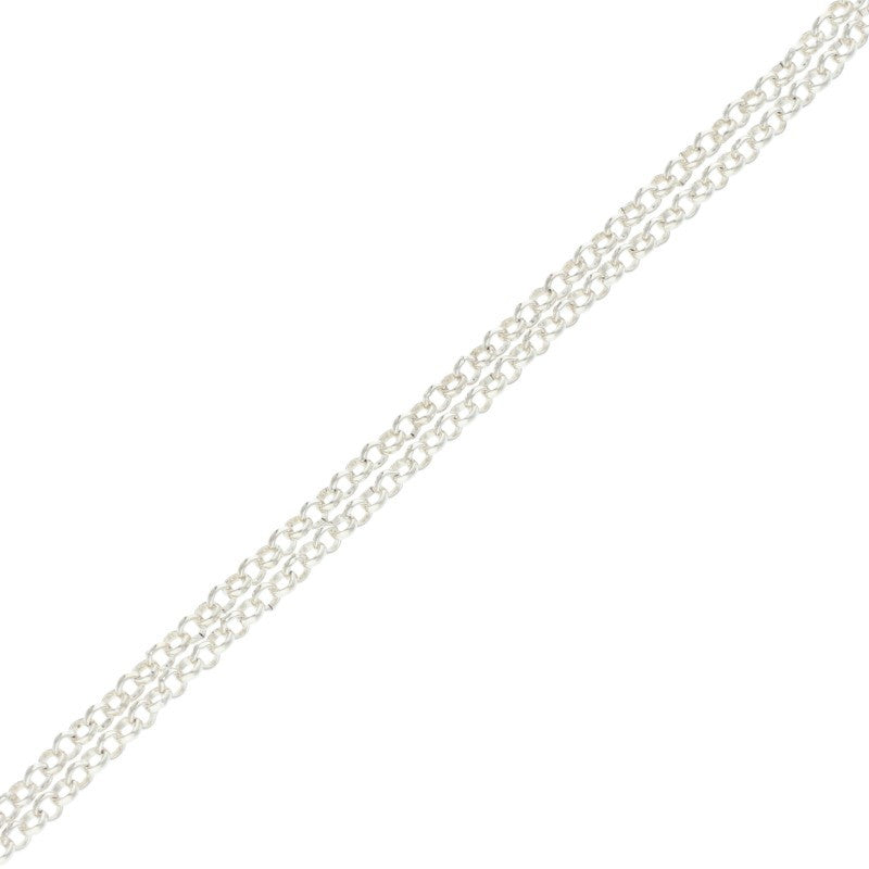 Chrome Hearts Roll Chain Silver Necklace Size 20INCH