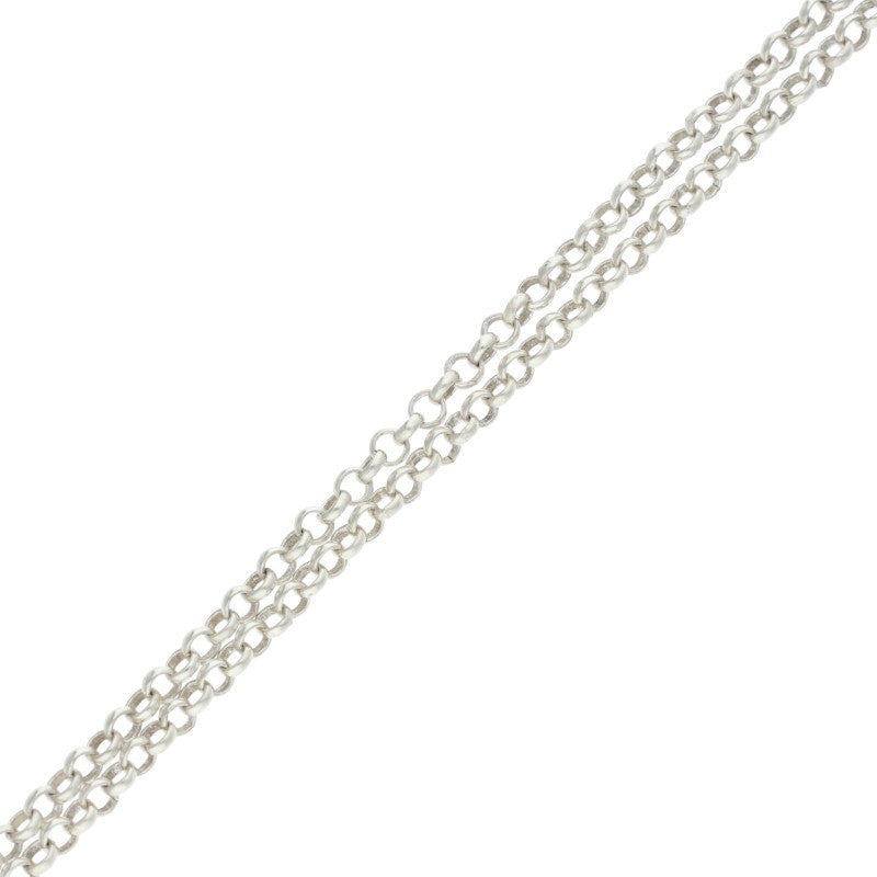 Chrome Hearts Roll Chain Silver Necklace Size 18INCH