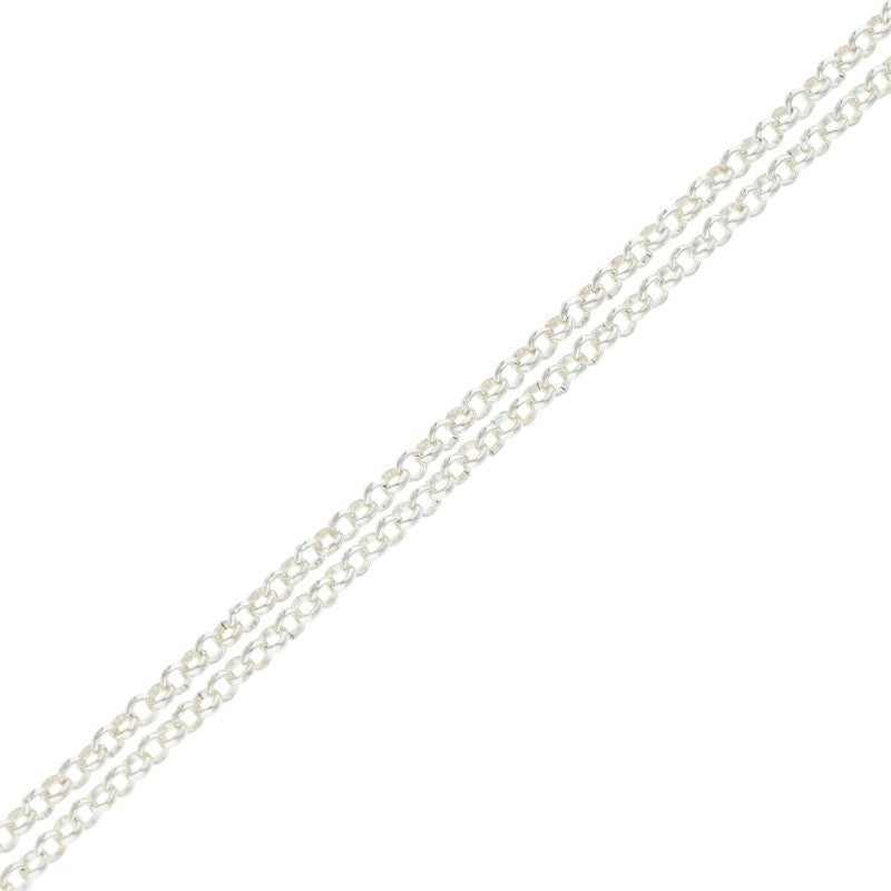 Chrome Hearts Roll Chain Silver Necklace Size 20INCH