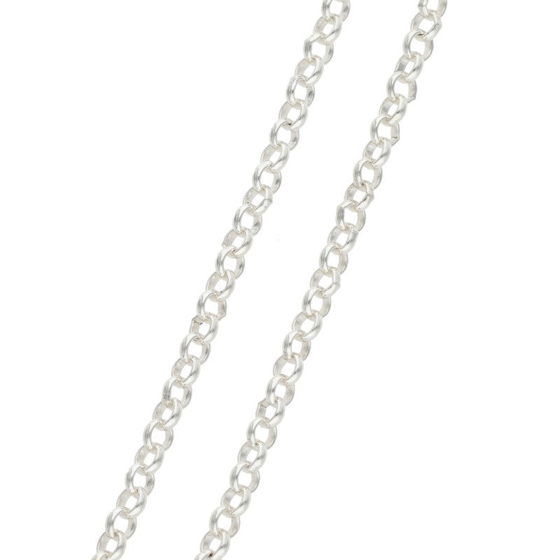 Chrome Hearts Roll Chain Silver Necklace Size 24INCH