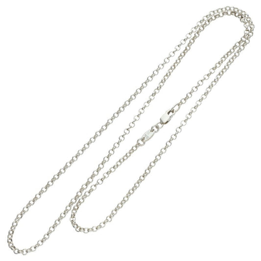 Chrome Hearts Roll Chain Necklace Silver Size 20 Inch