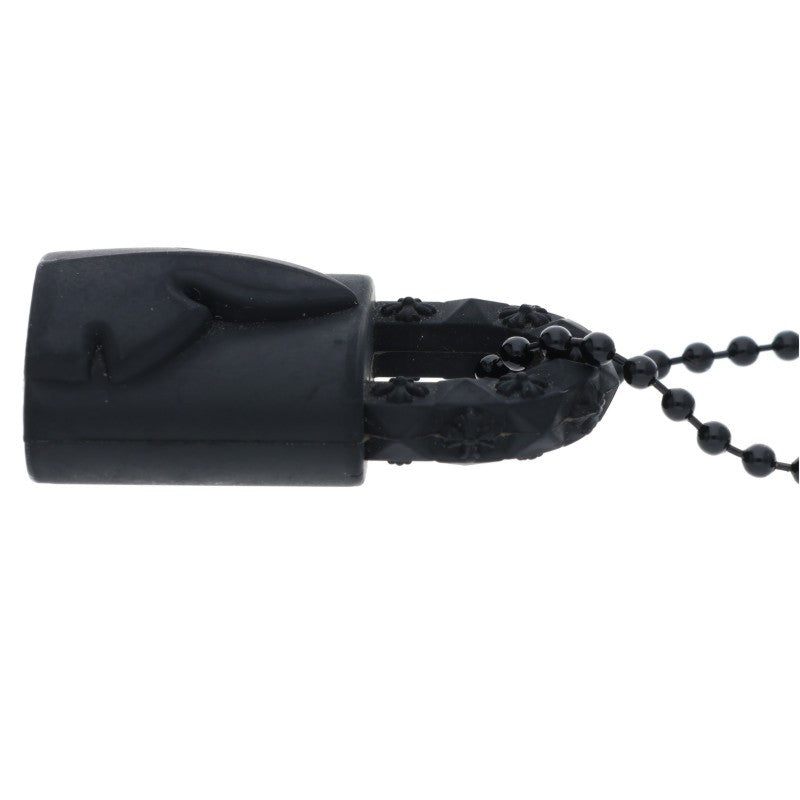 Chrome Hearts Rubber Padlock Flerknee Necklace Black