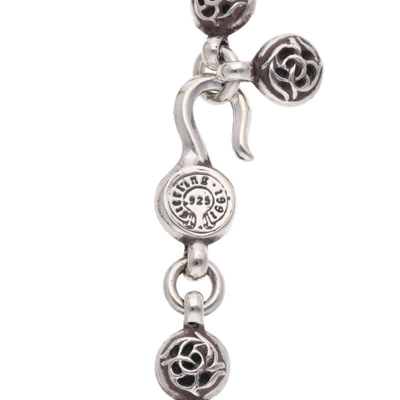 Chrome Hearts 925 Silver Floral Cross Necklace Size 20 Inch