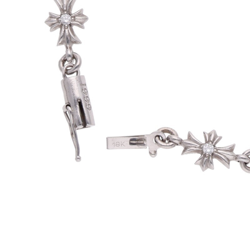 Chrome Hearts 18K Tiny ECH Plus Pave D Necklace Size 16 Inch