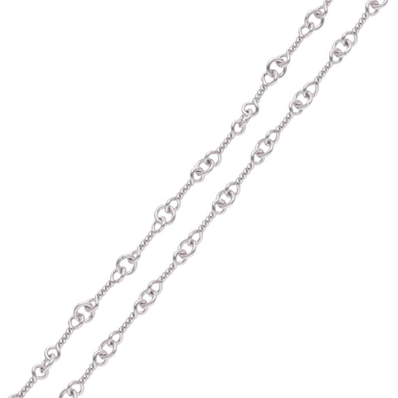 Chrome Hearts 18K WG Twist Chain Necklace Size 18 Inch