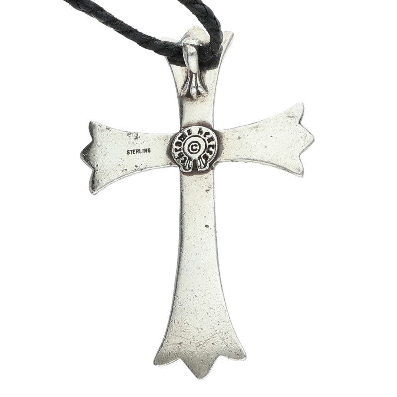 Chrome Hearts CH CRS LG BC Bolo Tip Silver Necklace Black