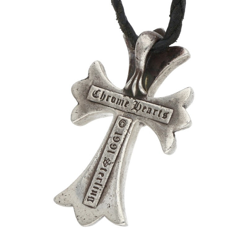 Chrome Hearts Small CH Cross Bolo Tip Silver Necklace