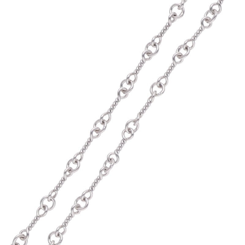 Chrome Hearts 18KWG Twist Chain Necklace Size 20 Inch