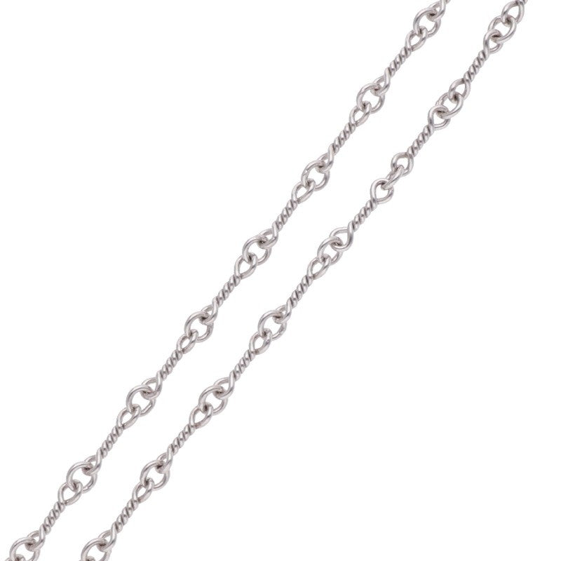 Chrome Hearts 18K WG T20 Twist Chain Necklace Size 20 Inch