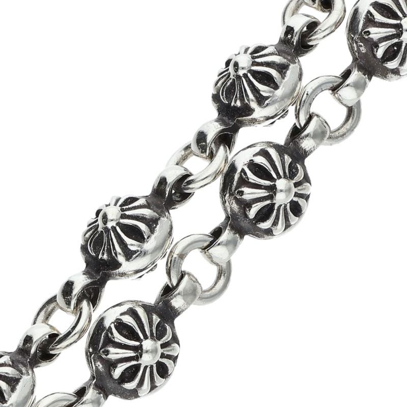 Chrome Hearts Cross Ball Chain Silver Necklace Size 20 Inch