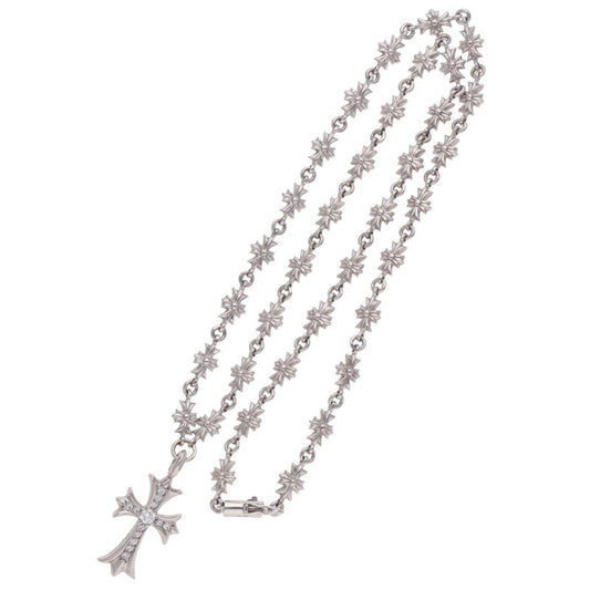 Chrome Hearts 18K Pave Diamond Cross Necklace Size 20 Inch