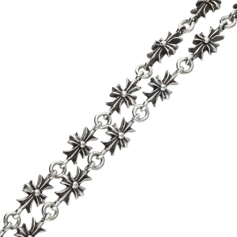 Chrome Hearts 925 CH Cross Choke Chain Rosary Silver