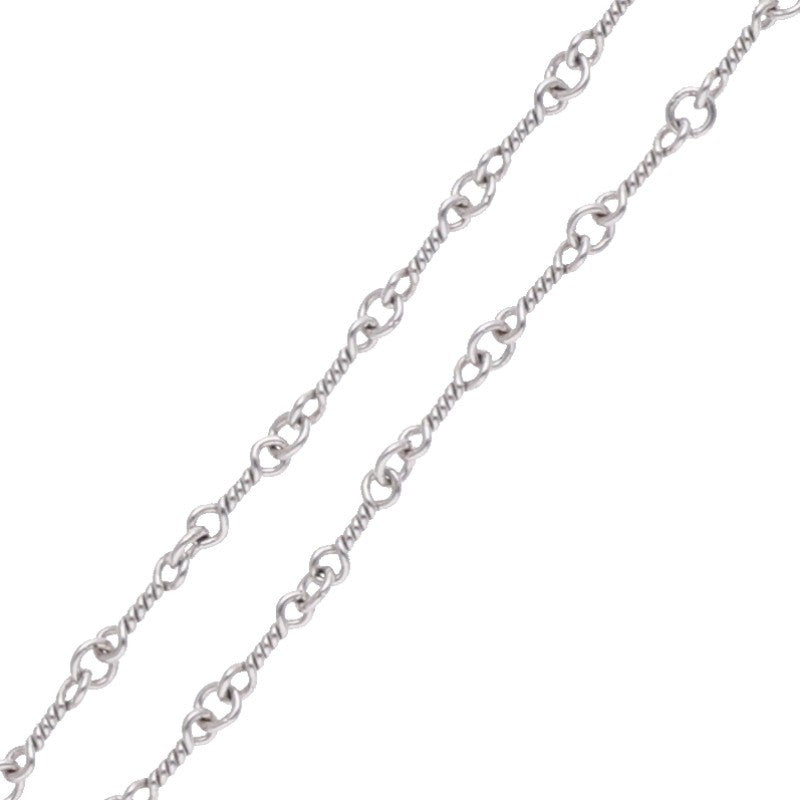 Chrome Hearts 18KWG Twist Chain Necklace Size 24 Inch