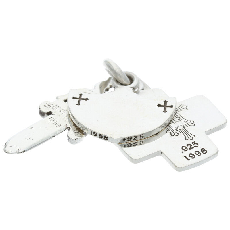 Chrome Hearts Three Trinkets Pendant 925 Size ONE Silver