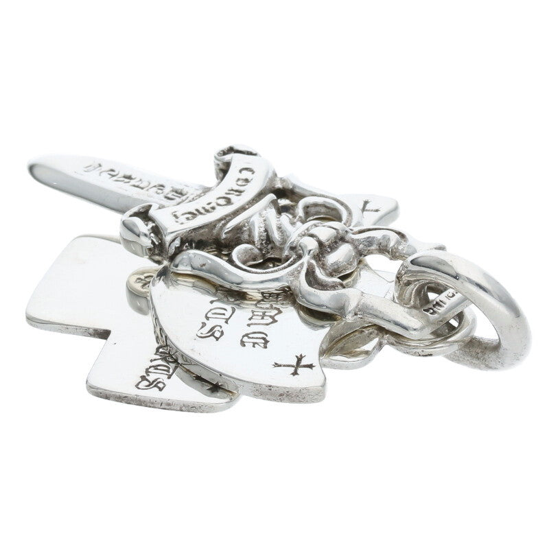 Chrome Hearts 3TRINKETS Old Silver Necklace Size ONE SIZE
