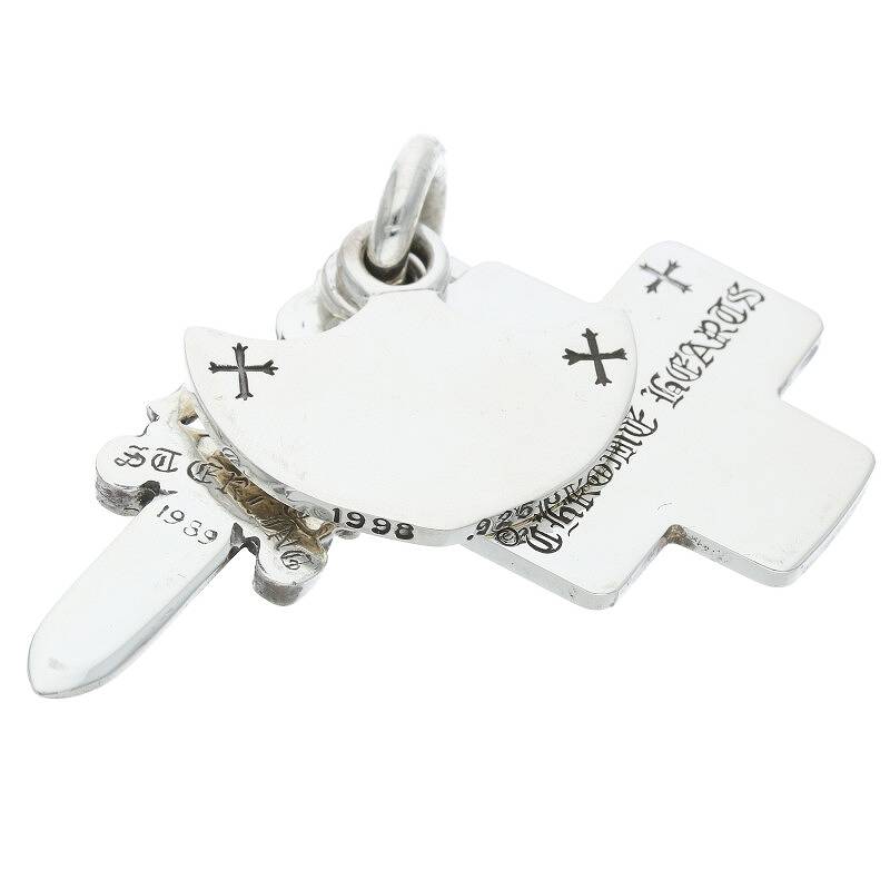 Chrome Hearts Three Trinkets Pendant Silver Size ONE SIZE