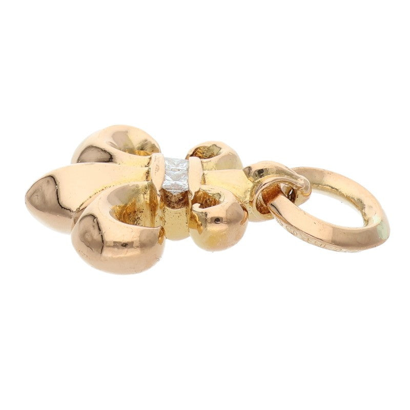 Chrome Hearts 22K BS Fleur Charm 2 Diamond