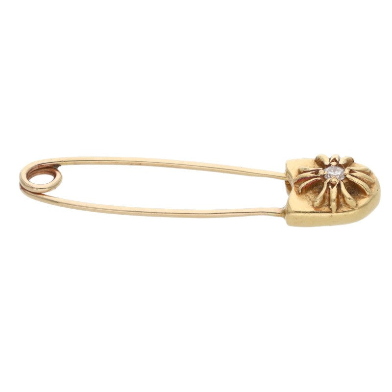Chrome Hearts 22K 1 Diamond Small Safety Pin Size ONE SIZE